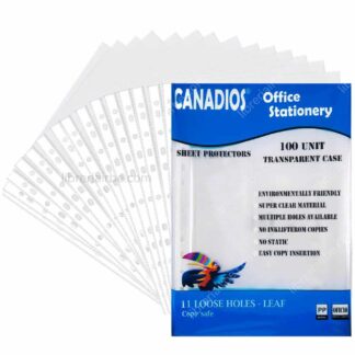 Paquete de 100 Fundas Plásticas Transparentes de 11 Orificios Tamaño Oficio