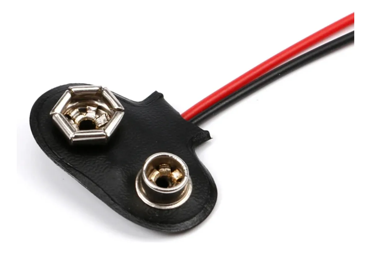 Porta Bateria 9v clip conector con cable - Imagen 2