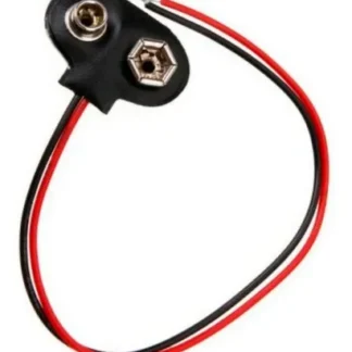 Porta Bateria 9v clip conector con cable