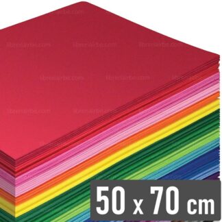 Goma Eva Lisa, de Colores, Pliegos de 50 x 70 cm