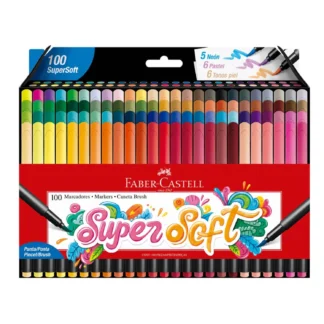 Marcadores Punta Pincel Faber-Castell SuperSoft, Caja de 100 Colores