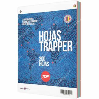 Paquete 200 Hojas Trapper de 3 Perforaciones con Cuadrícula 5 mm Tamaño Carta TOP – Multicolor