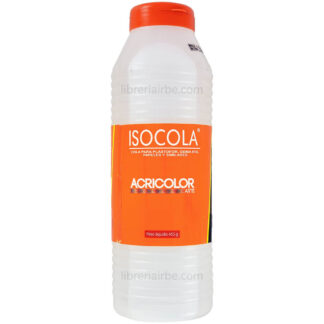 ISOCOLA, Pegamento Transparente, Goma Líquida, ACRICOLOR, Bote Grande de 455 g (Aprox. Medio Litro / 500 ml)