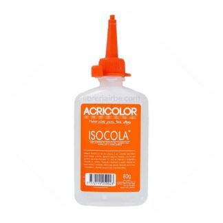 ISOCOLA, Pegamento Transparente, Goma Líquida, ACRICOLOR, Bote Mediano de 80 g