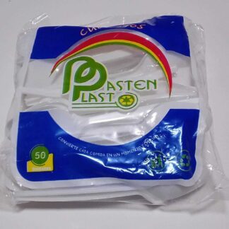 Cucharas de plástico "PastenPlast" Azul Paquete de 50 unidades