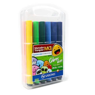 Set de 12 Marcadores Triangulares MK3 - M2223 - SABONIS