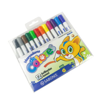 Set de Marcadores de 12 Colores M2040 SABONIS