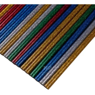 Silicona en Barra Escarchada, con Glitter, Delgada, ø 0.75 cm x 30 cm.