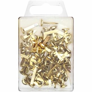 Ganchos Mariposa, Sujetadores, Chinches de Latón de 3/4″ (19 mm), Caja de 65 Piezas