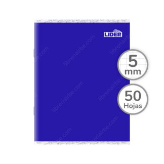 Cuaderno Tamaño Medio Oficio, Engrapado, Tapa Blanda, LIDER, con 50 Hojas Cuadriculadas 5 mm