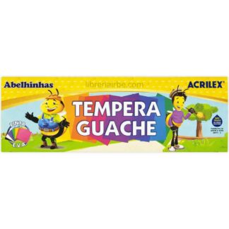 Témperas Guache Acrilex, en Botes de 15 ml, Caja de 12 Colores