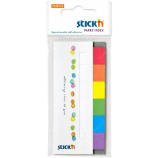 Separadores, Banderitas Adhesivas de Papel, Stick’n Paper Index, 45 x 15 mm, Set de 180 Hojas, 6 Colores Rainbow