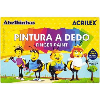 Caja de Pinturas al Dedo, para Dedos, Set de 6 Frascos Acrilex