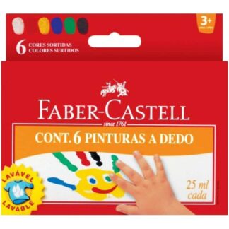 Caja de Pinturas al Dedo, para Dedos, Set de 6 Frascos Faber-Castell
